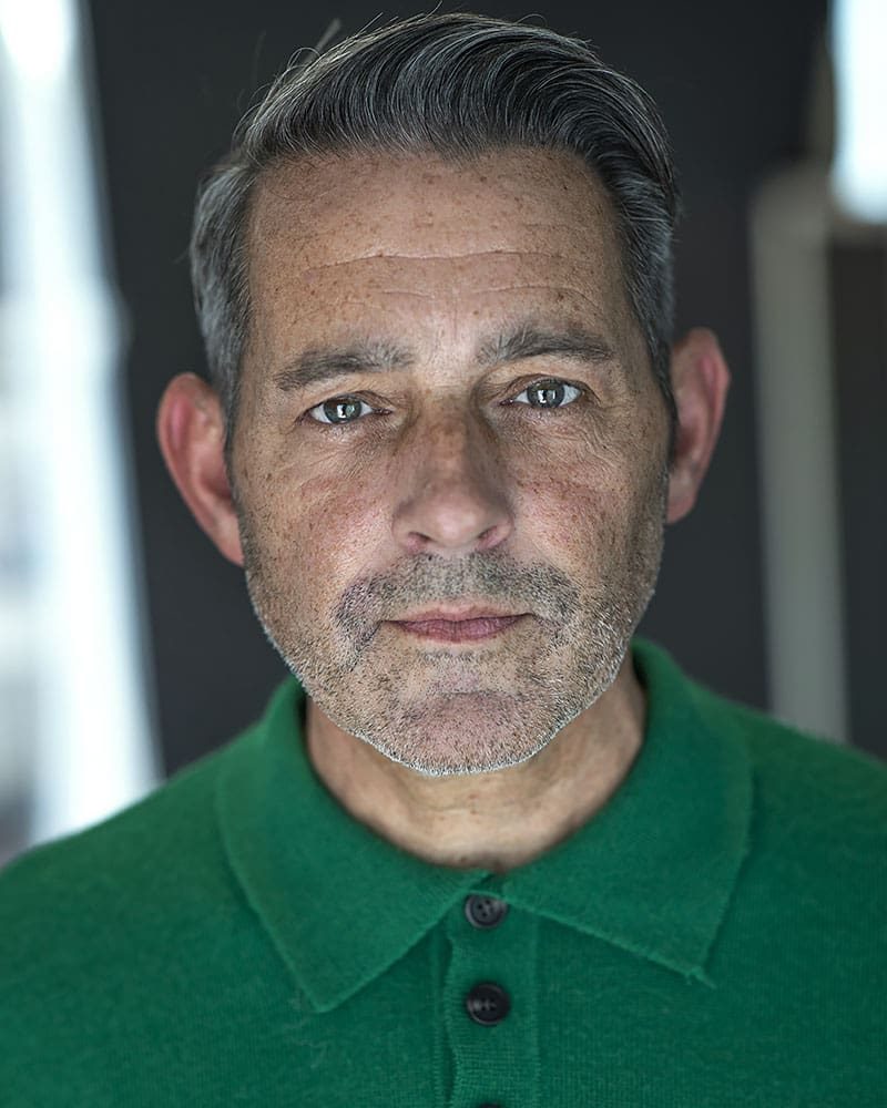 Neutral studio headshot of actor Lee Brown taken by London headshot photographer Remy Hunter